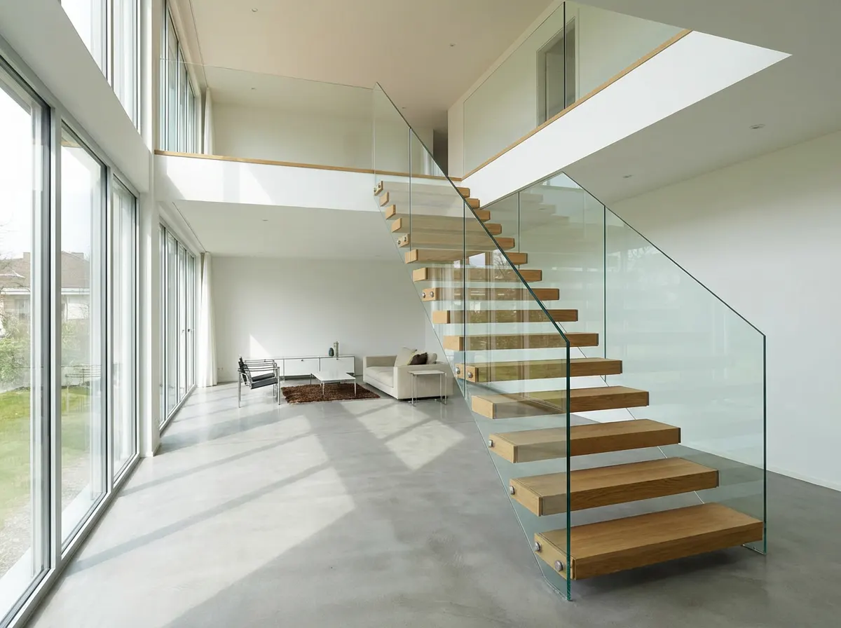 Escaleras de vidrio templado